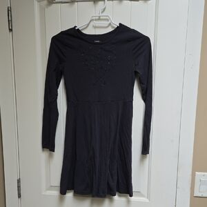 George Dark Gray Cotron Children Dress Love Is Everything Large 10/12